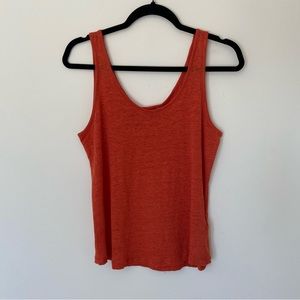 Womens Red Scoop Neck Tank Top